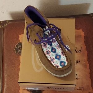 Girls Brown and Purple Casual Shoes